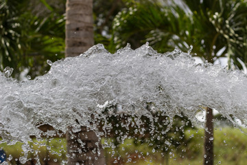 water flowing over the rocks