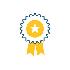 medal ribbon award isolated icon