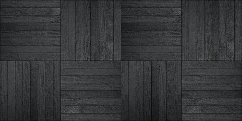 Parquet floor with square pattern. Dark wood texture for background. 