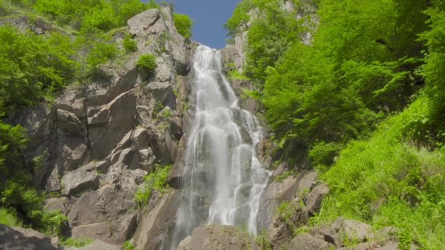 Lepida Waterfall at Rodopi Mountain Park 4K UHD video footage