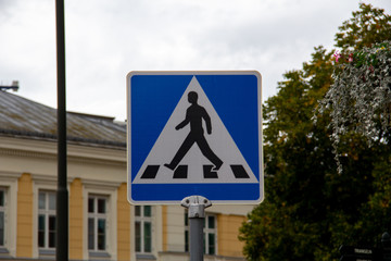 Crosswalk sign in Malmö, Sweden