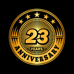 Fototapeta premium 23 years anniversary celebration logo design. Vector and illustration.