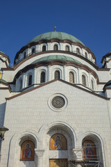 Fototapeta na wymiar Detail of Church of Saint Sava (