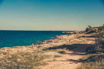 Wybrzeże kamienie  plaża © Marcin