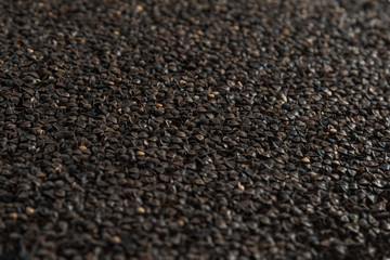 Background from buckwheat malt. Сereals for the production of alcoholic beverages and animal feed. Flat lay