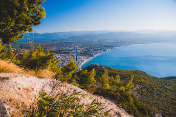 Panorama Koryntu Peloponez Grecja
