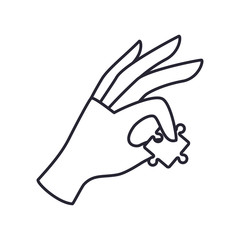 Isolated puzzle game vector design