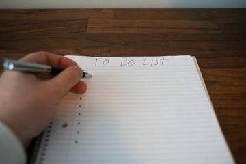 To Do List on line paper