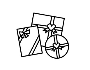 Fototapeta premium パレンタイン全て(線画)