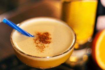 alcohol drink with coffee creme 