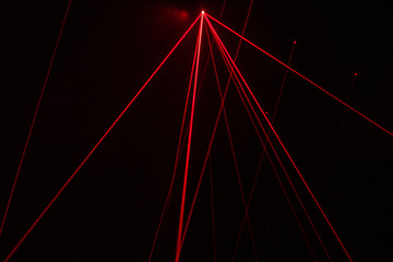 red laser beams