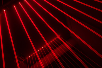 red laser beams