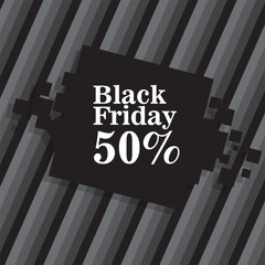 Black friday label with text - Vector illustration