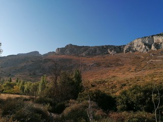 Paisaje montañoso en Antequera provincia de Málaga España