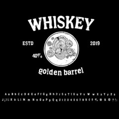 Vintage decorative font  