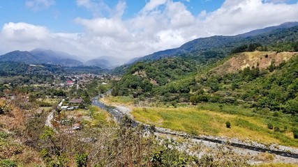 Fototapeta na wymiar View of valley and town of Boquete, Panama