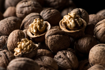 tasty walnuts food background