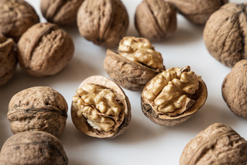 tasty walnuts food background