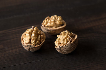 tasty walnuts food background