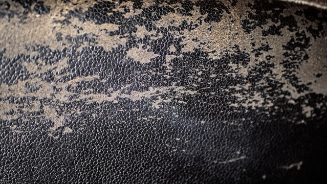 Torn Leather Upholstery Furniture Close-up