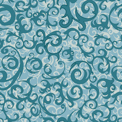 Winter cartoon color frozen seamless pattern