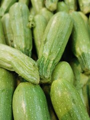 fresh cucumbers for sale at farmers market