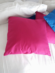 bed with pillows