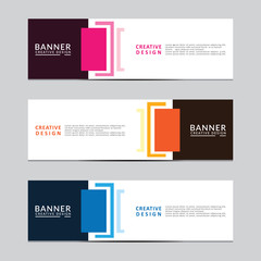 Vector abstract geometric design banner web template. Modern design. Vector illustration