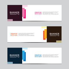 Vector abstract geometric design banner web template. Modern design. Vector illustration