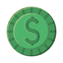Isolated coin icon vector design