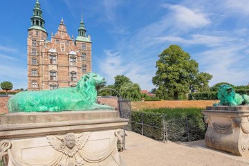 Famous Rosenborg castle, one of the most visited tourist attractions in Copenhagen