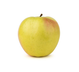  Yellow apple. Isolated on white background.	
