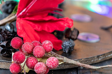  Christmas party with decorations and traditional colors