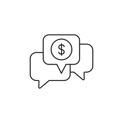 business chat - minimal line web icon. simple vector illustration. concept for infographic, website or app.