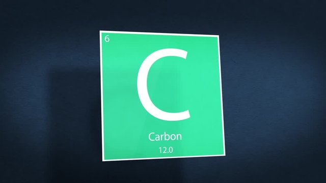  Periodic Table of Elements Cinematic Animated Series - Element Carbon hovering in space