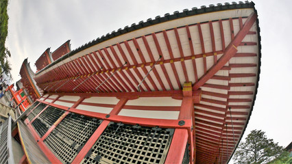 Fototapeta na wymiar unique roof of oriental building found in Asia
