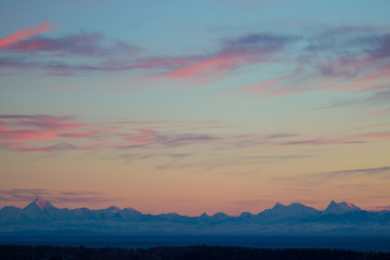 Sunrise Over the Alaska Range