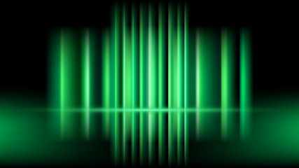 Glowing ray light effect and neon light abstract background. green abstract laser beams on black background