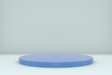 Scene from realistic metal cylinders on a gray metal background. 3d rendering image.