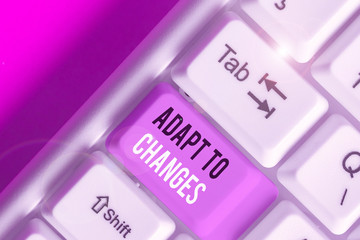 Handwriting text Adapt To Changes. Conceptual photo Embrace new opportunities Growth Adaptation...