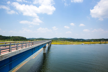 Fototapeta na wymiar Sangjubo is a small dam in Sangju-si, Korea.