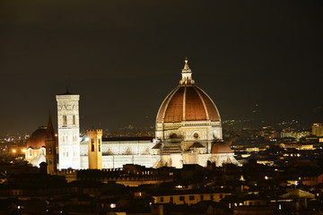 Fototapeta premium The skyline of Florence Italy at nughttime