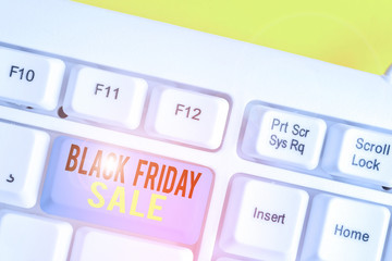 Conceptual hand writing showing Black Friday Sale. Concept meaning Shopping Day Start of the...
