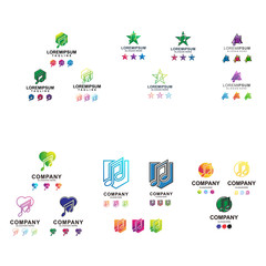 Colorful Circle Music Logo Design Bundle Set