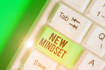Word writing text New Mindset. Business photo showcasing Mental attitude or disposition New approach in dealing situation