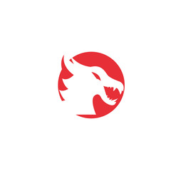 Dragon vector icon illustration
