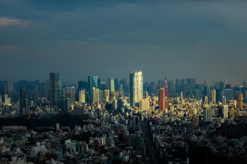 日本 東京 高層ビルのある風景　typical sight of Tokyo, Japan