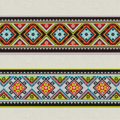 ethnic geometric embroidery pattern design 