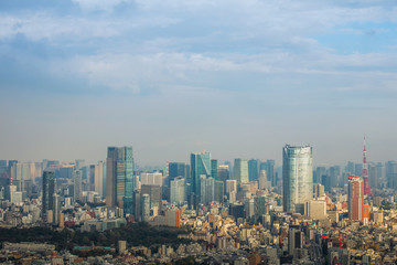 Fototapeta na wymiar 日本 東京 高層ビルのある風景　typical sight of Tokyo, Japan