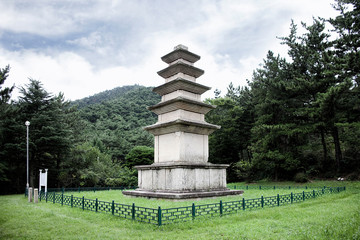Nawon-ri stone pagoda in Gyeongju-si, South Korea.